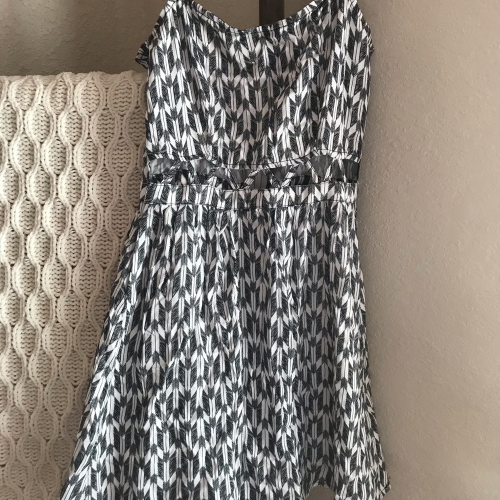 Aztec Black and White Dress